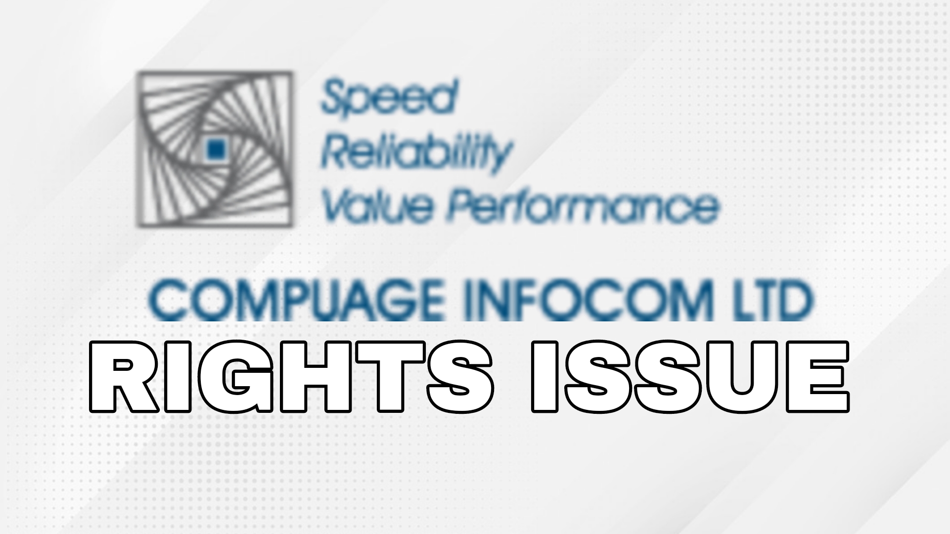 Compuage Infocom Rights Issue - Ipocafe